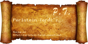 Perlstein Teréz névjegykártya